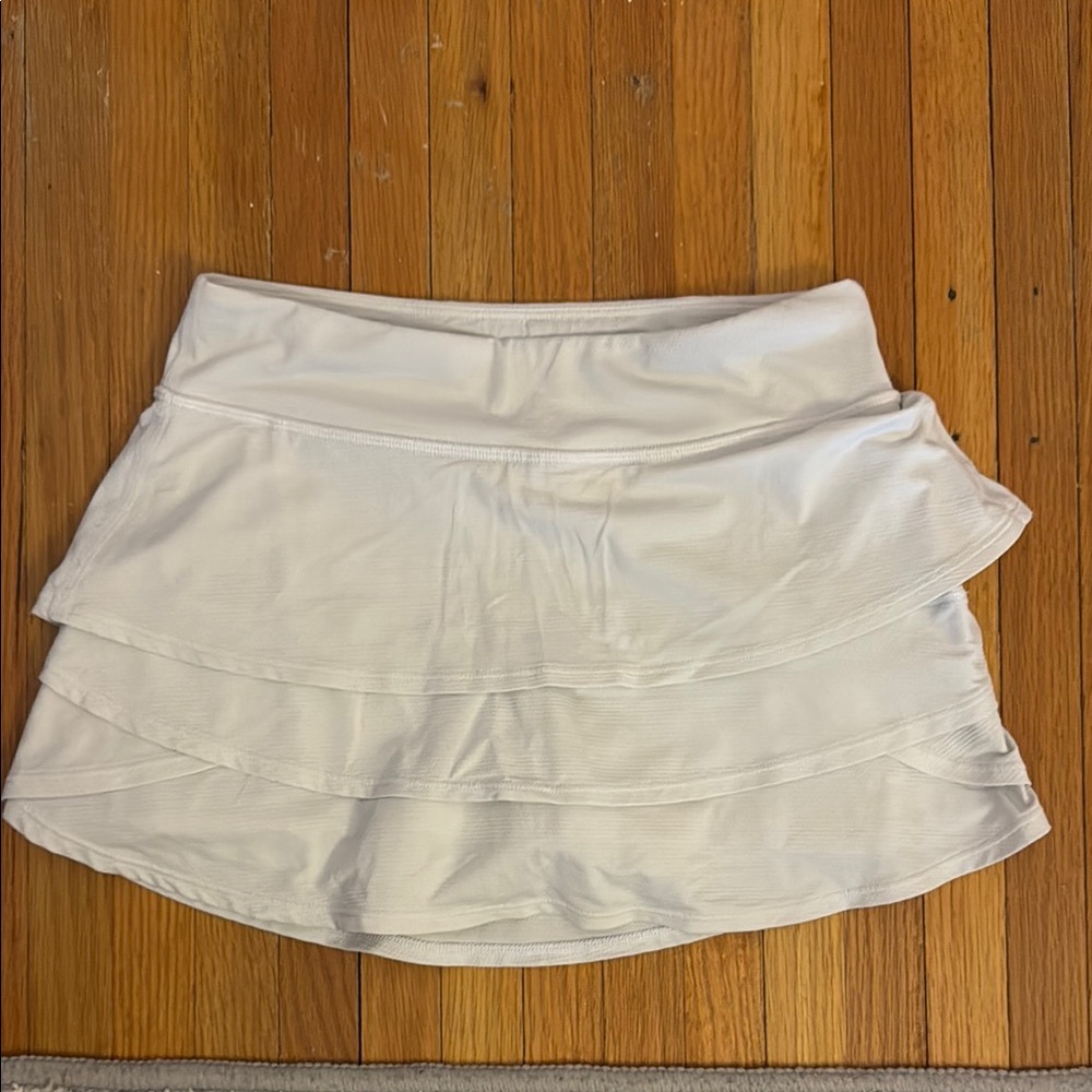 Athleta White Layered Skater Skirt